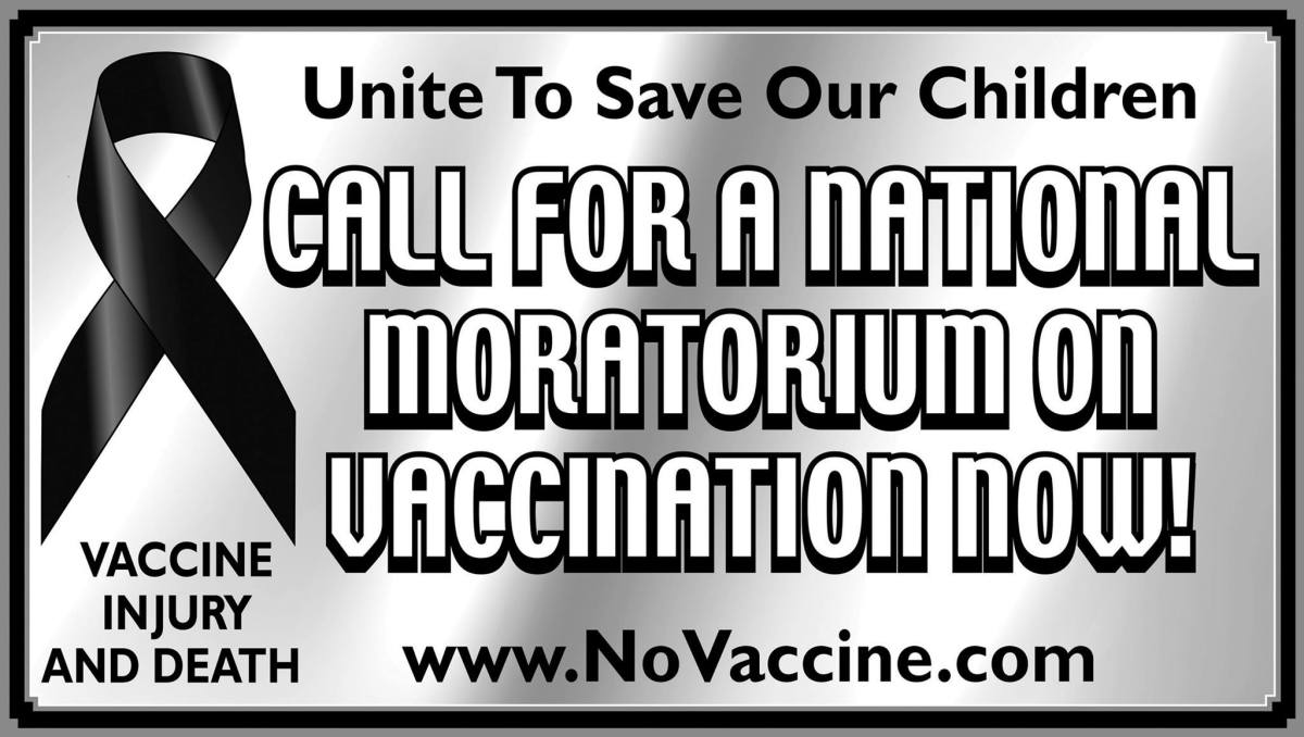Call for a “NATIONAL MORATORIUM ON VACCINATION” to NVAC ~ 6/7/16